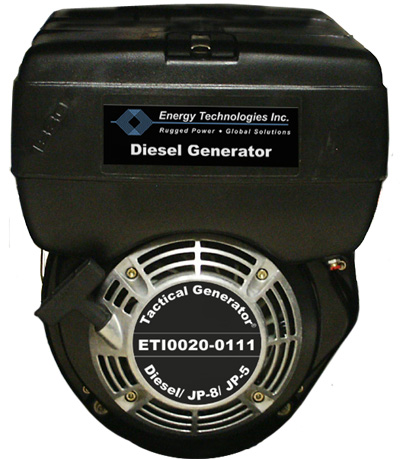 Rugged Tactical Generator Uses JP-8, JP-5, DF-1 and DF-2 and Power Conditioners